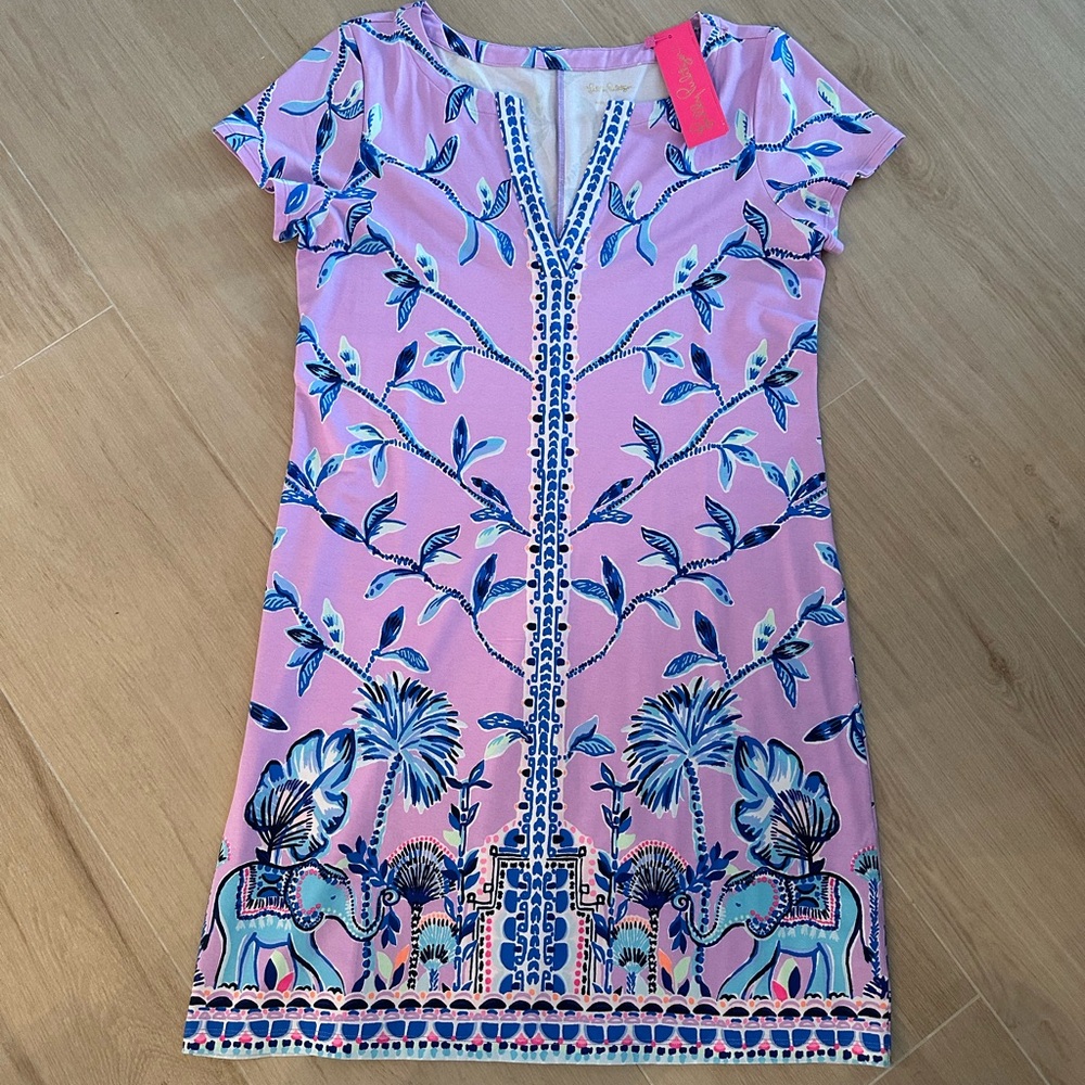 Lilly Pulitzer Sophiletta Lavender and Blue Print Dress